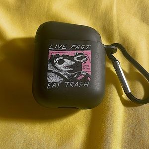 Live fast eat trash AirPods case